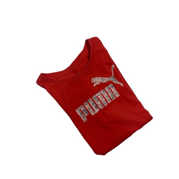 puma logo short sleeve red t-shirt woman size large - Picture 4 of 15